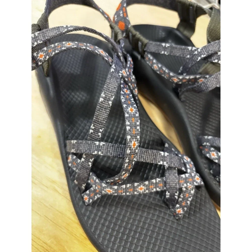 Chaco Z Cloud X2 Creed Golden Womens Sandals Gray Orange Hiking Sport Size 9